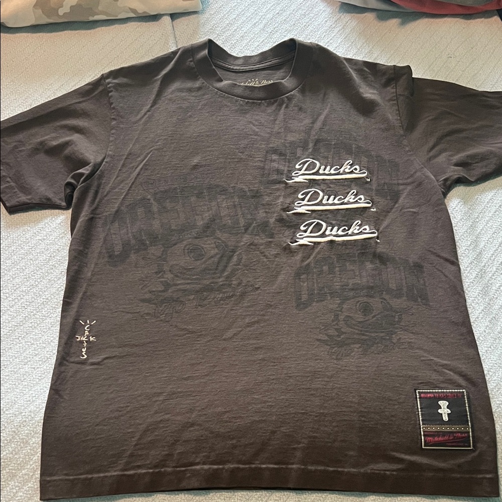 Mitchell & Ness Brown Tee with White 'Ducks' Script